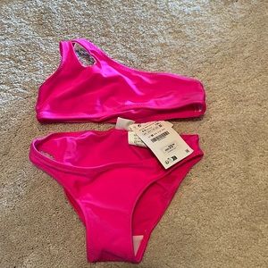 Zara girls bikini bathing suit hot pink nwt 8-9